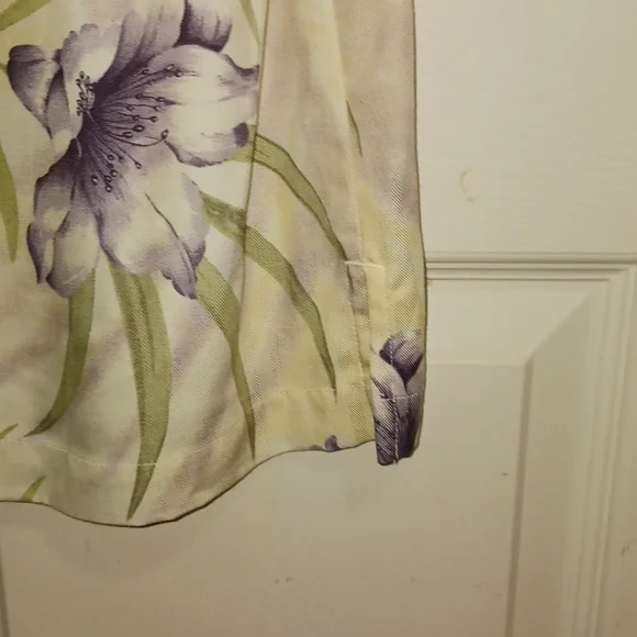 Caribbean Joe tropical flower print button down - Med - Picture 6 of 9